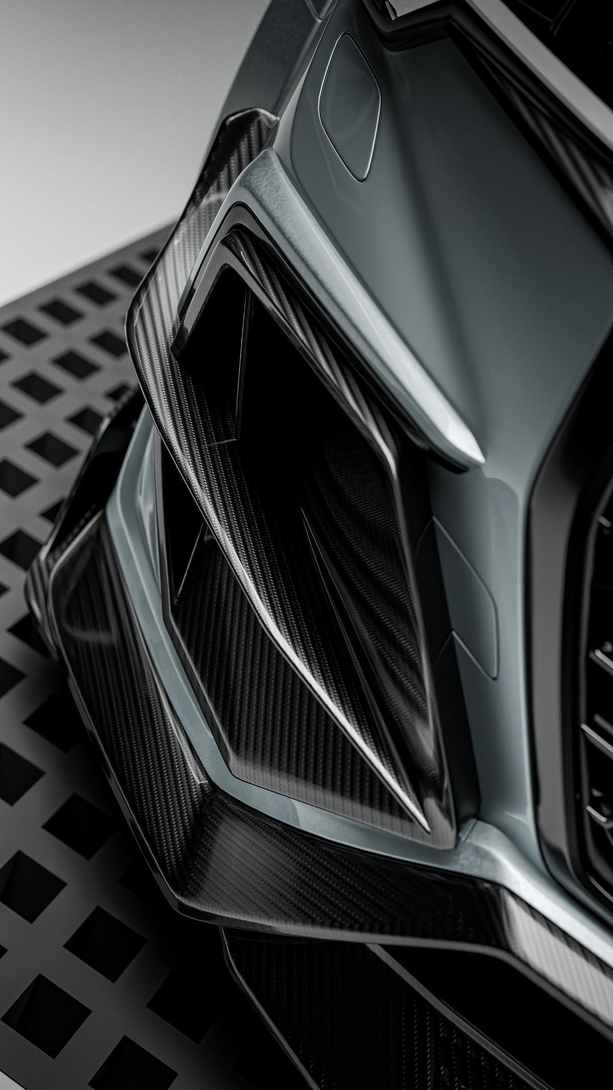 Dryzane Aero Audi Q3 Sportback V2 design render: front bumper intake
