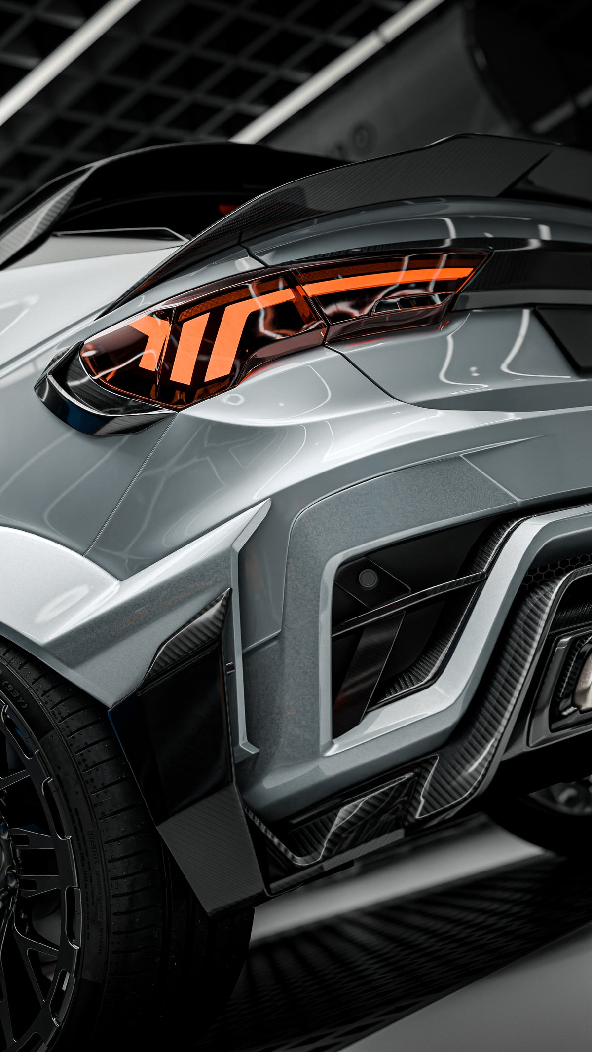 Dryzane Aero Audi Q3 Sportback V2 design render: rear quarter and diffuser