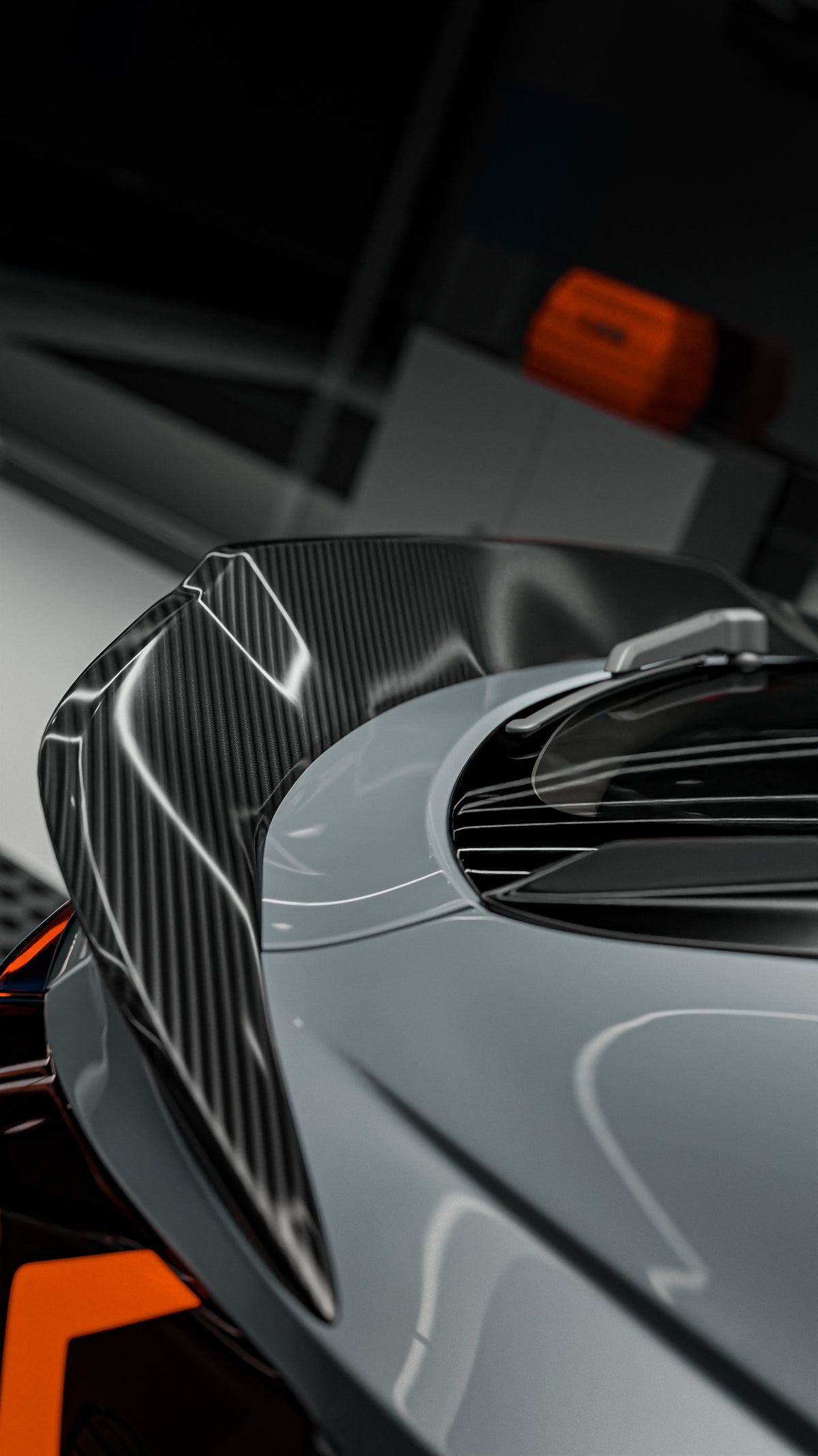 Dryzane Aero Audi Q3 Sportback V2 design render: rear spoiler from above