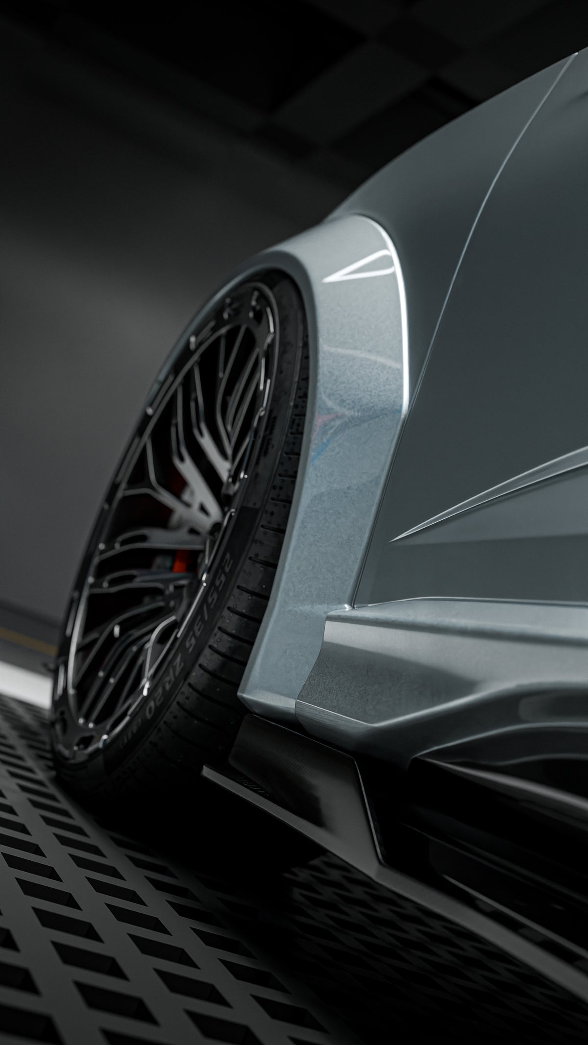 Dryzane Aero Audi Q3 Sportback V2 design render: side skirt and wheel